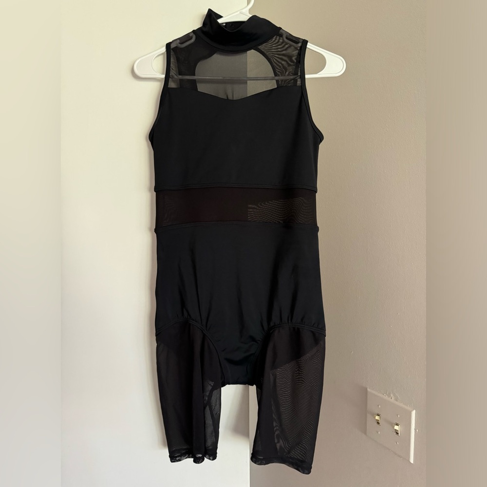 Small Adult Black Balera Biketard Costume